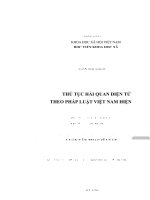 Thủ tục hải quan điện tử theo pháp luật việt nam hiện nay 