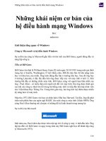 Những khái niệm cơ bản của hệ điều hành mạng Windows