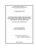 Giải pháp phát triển thương hiệu ngân hàng TMCP ngoại thương việt nam trong thời kỳ hội nhập 