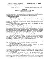 BÁO CÁO Công tác đoàn thanh niên tháng 01/2015