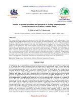 studies on present problems and prospects of shrimp farming in west godavari district of andhra pradesh india