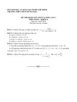Đề thi giữa học kì 1 môn Toán lớp 11 trường THPT Trần Hưng Đạo, TP. Hồ Chí Minh năm học 2016 - 2017
