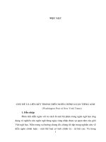 Chuyên đề luận án tiến sĩ: CHỦ ĐỀ VÀ LIÊN KẾT TRONG DIỄN NGÔN CHÍNH LUẬN TIẾNG ANH (Washington Post và New York Times)