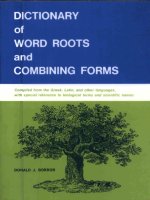 Dictionary of word roots and combining forms (1960) borror  donald j