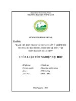 Đánh giá hiện trạng và nguy cơ gây ô nhiễm môi trường do bao bì hóa chất bảo vệ thực vật trên địa bàn xã la hiên 