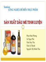 Quy trình sản xuất dầu mè tinh luyện