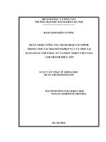 Hoàn thiện công tác thẩm định tài chính trong cho vay doanh nghiệp vừa và nhỏ tại ngân hàng TMCP đầu tư và phát triển việt nam chi nhánh phúc yên 