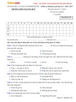 Đề kiểm tra 15 phút học kì 1 môn Giáo dục công dân lớp 11 trường THPT Nguyễn Huệ, Bình Phước năm học 2016 - 2017