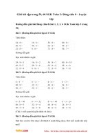 Giải bài tập trang 59, 60 SGK Toán 3: Bảng chia 8 - Luyện tập