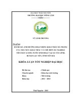 Đánh giá ảnh hưởng hoạt động khai thác đá trắng của nhà máy khai thác và chế biến đá marble tới chất lượng nước sinh hoạt tại xã tân lĩnh   huyện lục yên   tỉnh yên bái 