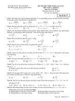 Đề thi thử THPT Quốc gia năm 2017 môn Toán trắc nghiệm trường THPT Trần Hưng Đạo, TP. Hồ Chí Minh (Lần 1)