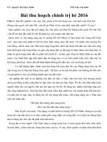 bai thu hoach chính trị năm 2016