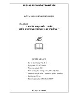 27  phân loại và viết phương trình mặt phẳng 