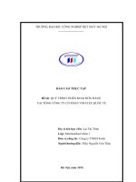 Báo cáo thực tập Quy trình triển khai đơn hàng tại tổng công ty cổ phần Vinatex Quốc tế