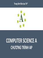 COMPUTER SCIENCE A CHƯƠNG TRÌNH AP