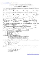 125 bài tập trắc nghiệm phép biến hình (chương 1 hình học lớp 11)