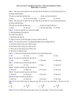 Trắc nghiệm chương 1 hình học: thể tích khối đa diện (cơ bản- có đáp án)