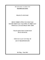 Hoàn thiện công tác đào tạo nguồn nhân lực tại công ty điện lực tỉnh gia lai giai đoạn 2016  2018  