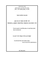 Quản lý nhà nước về thi đua, khen thưởng trong ngành y tế