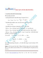 Hóa 11 - Bài tập oxi hóa ancol