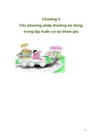 Các phương pháp thường sử dụng trong tập huấn có sự tham gia