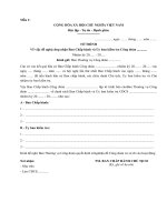 Mẫu tờ trình công nhận BCH công đoàn cơ sở