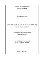 Quản trị quan hệ khách hàng tai siêu thị CO OP MART GIA LAI  