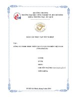 Báo cáo thực tập ngành KINH DOANH QUỐC TẾ trường ĐH CÔNG NGHIỆP TPHCM IUH Quy trình giao nhận hàng nhập khẩu bằng đường biển tại công ty TNHH Tiếp Vận và Vận Tải Biển VINATRACO