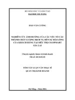 Nghiên cứu ảnh hưởng của các yếu tố cấu thành chất lượng dịch vụ đến sự hài lòng của khách hàng tại siêu thị co opmart gia lai 