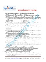 BÀI TẬP TRẮC NGHIỆM TÍNH TOÁN POLIME