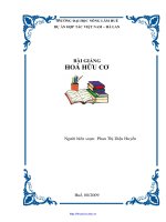 Bài giảng Hoá học Hữu cơ dành cho sinh viên