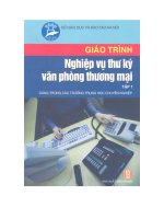 Giáo trình nghiệp vụ thư ký văn phòng thương mại   tập 1
