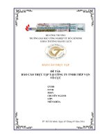 Báo cáo thực tập chuyên ngành KINH DOANH QUỐC TẾ  trường ĐH Công nghiệp TpHCM IUH tại CÔNG TY TNHH TIẾP VẬN