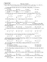 HD trắc nghiệm phương trình đường thẳng