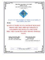 Quyền và nghĩa vụ của người sử dụng đất trong việc quy hoạch và giải phóng mặt bằng  thực tiễn tại Hậu Giang