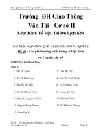 Bài thảo luận Quản lý chất lượng và dịch vụ Các giải thưởng chất lượng ở Việt Nam và ý nghĩa của nó