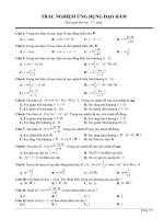 HD trắc nghiệm khảo sát hàm số có đáp án