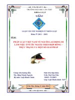 Pháp luật VN về người lao động đi làm việc ở nước ngoài theo hợp đồng  Thực trạng và giải pháp