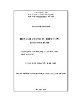 Hòa giải ở cơ sở từ thực tiễn tỉnh ninh bình 