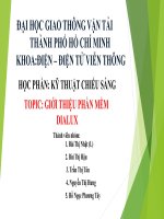 Bài thuyết trình nhóm giới thiệu phần mềm dialux