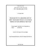 Thẩm quyền của hội đồng xét xử phúc thẩm đối với bản án sơ thẩm trong tố tụng hình sự việt nam 