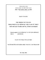Tội trộm cắp tài sản theo pháp luật hình sự việt nam từ thực tiễn của huyện nghĩa hưng 