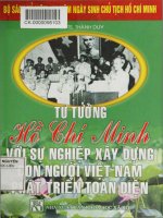 Tư tưởng hồ chí minh với sự nghiệp xây dựng con người việt nam phát triển toàn diện 
