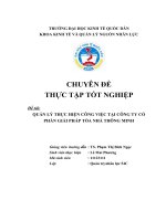 Quản lý thực hiện công việc tại Công ty Cổ phần Giải pháp Tòa nhà Thông minh