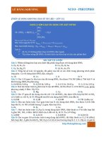 Đề kim loại phản ứng với axit 