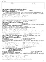 ĐỀ CƯƠNG PHẦN TRẮC NGHIỆM NGỮ văn 6