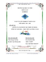 Quyền của người thiểu số trong lĩnh vực giáo dục  thực tiễn tại Cà Mau