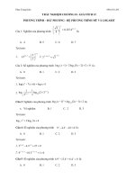 Trac nghiem chuong II  giai tich 12  moi soan 