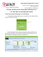 TÀI LIỆU HƯỚNG DẪN SỬ DỤNG PHẦN MỀM QUẢN LÝ LƯU TRÚ TRỰC TUYẾN PHÂN HỆ CLIENT