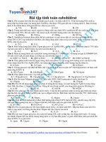 Hóa lớp 12 - Bài tập tính toán cacbohidrat có đáp án